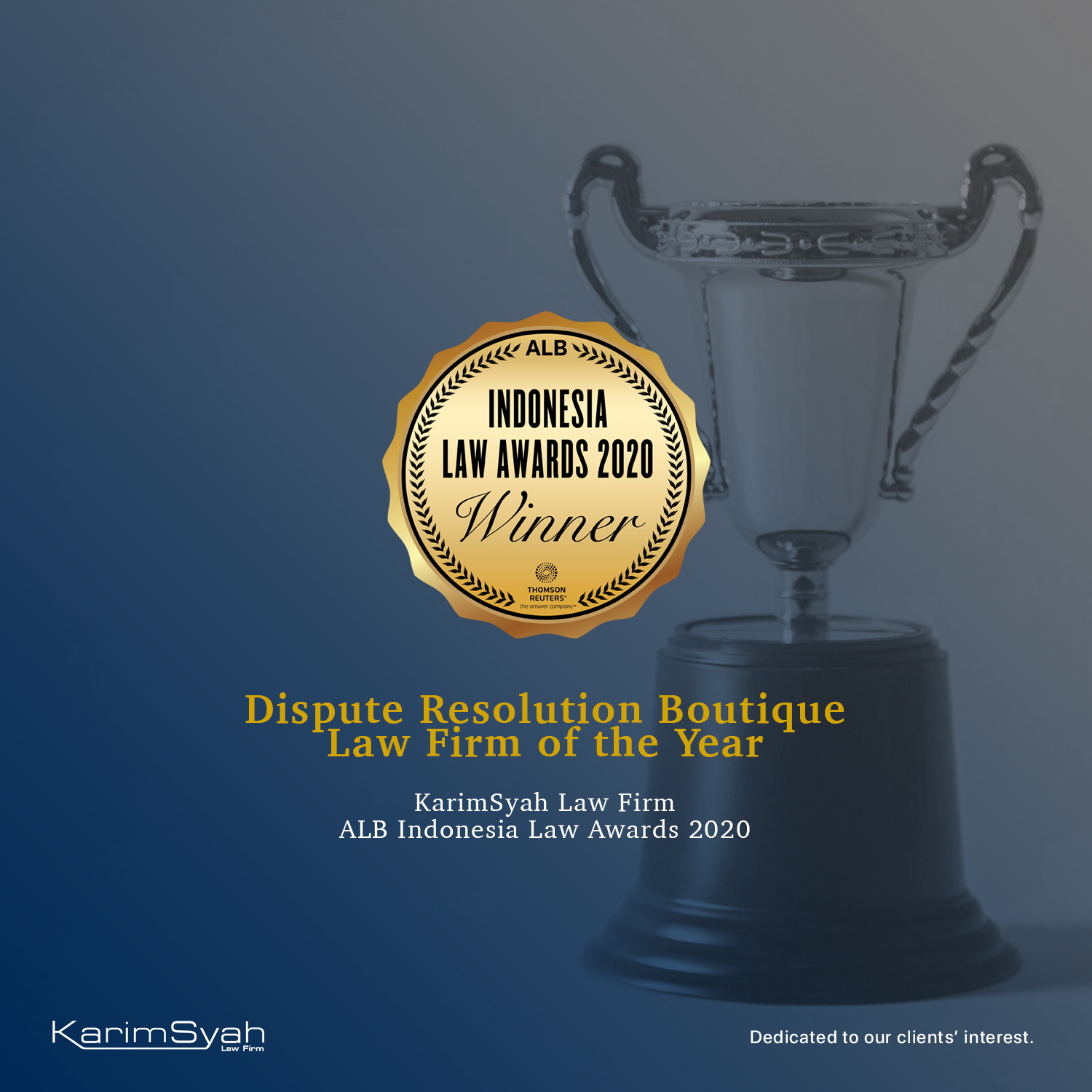KarimSyah wins Dispute Resolution Boutique Law Firm of the Year